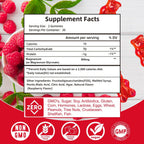 Friymbex Sugar-Free Magnesium Glycinate Gummies - Raspberry Flavor, Pectin-Based, 60 Count